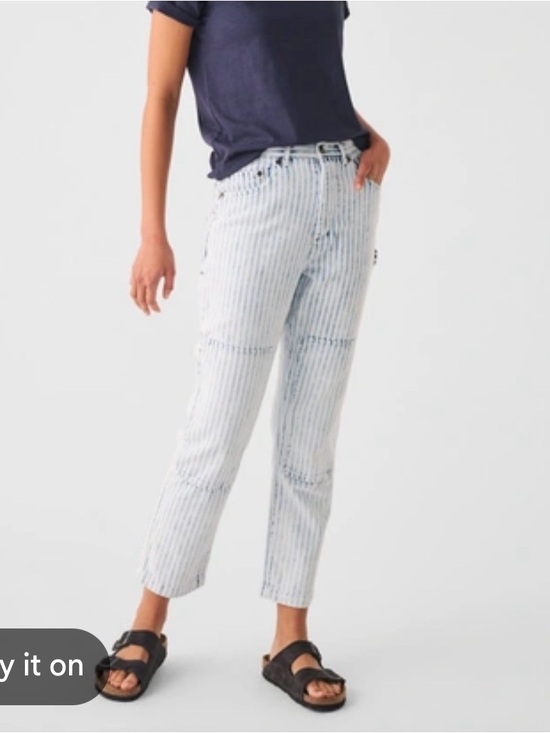 Faherty Denim - FAHERTY Topsail Carpenter Pants In
Railroad Stripe Size 30